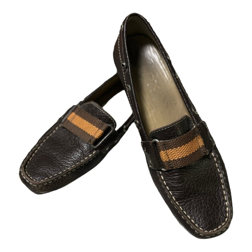 Geox Spira Dark Brown Loafers Size 37.5 / Ladies Size 6 Leather Driving Loafers - Picture 12 of 14